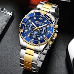 Relógio masculino de seis pinos e três olhos, para todas as ocasiões. Design elegante e funcional, ideal para homens que buscam estilo e praticidade. — foto 6