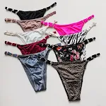 Sexy Metal Ice Silk Underwear for Fitness Exercise, Hip Lifting, Low Waist, High Fork T-back and Half Sheath Design. — photo 15