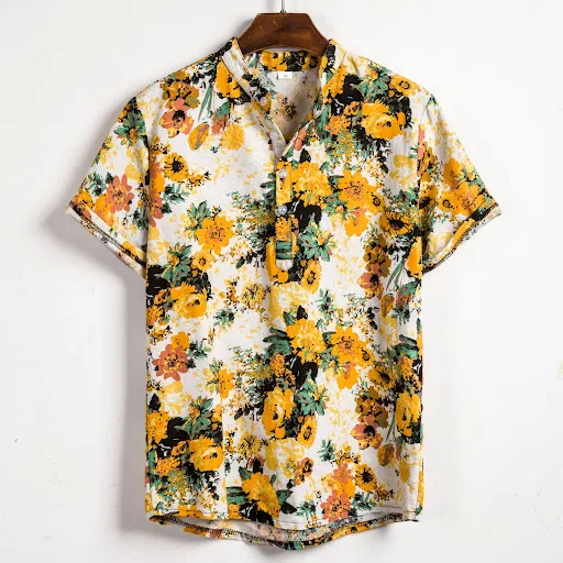 Title 6, Mens Floral Short Sleeve Shirt