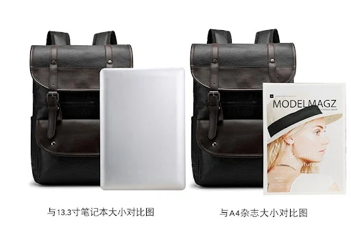 Title 2, Retro mens business computer travel backpack. ...