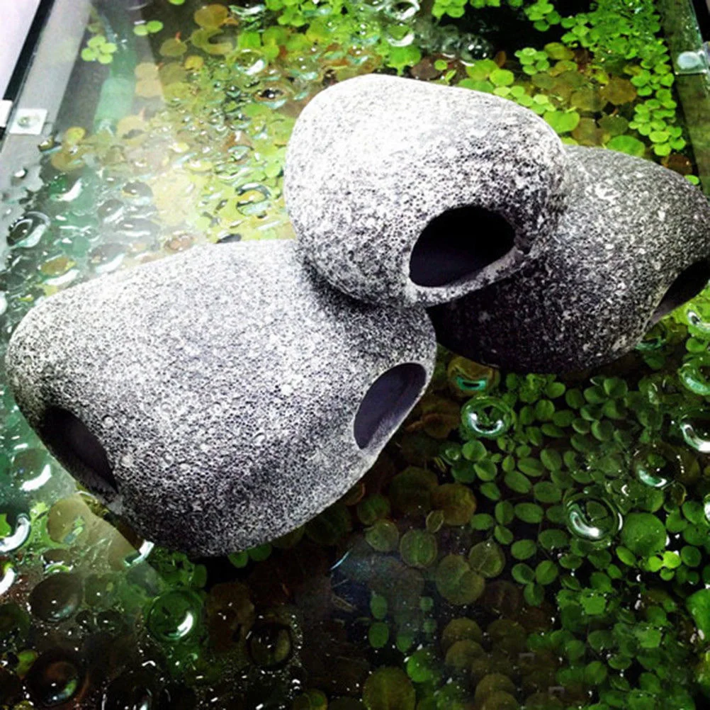 Title 1, 1PC Aquarium Cichlid Stone Ceramics Rock Cave A...