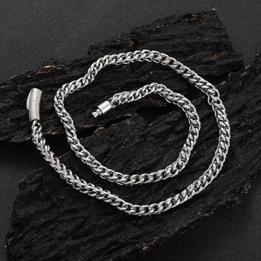 Colar Hip Hop de Aço Inoxidável com Fivela de Mola de 6mm, Resistente e Moderno, Perfeito para um Estilo Urbano e Descolado. — foto 36