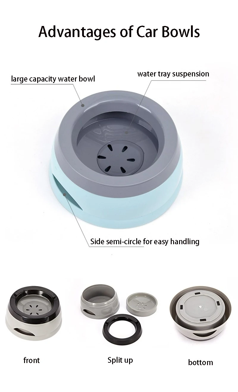 Title 2, VZZ Pet Dog Bowls Floating Not Wetting Mouth Ca...
