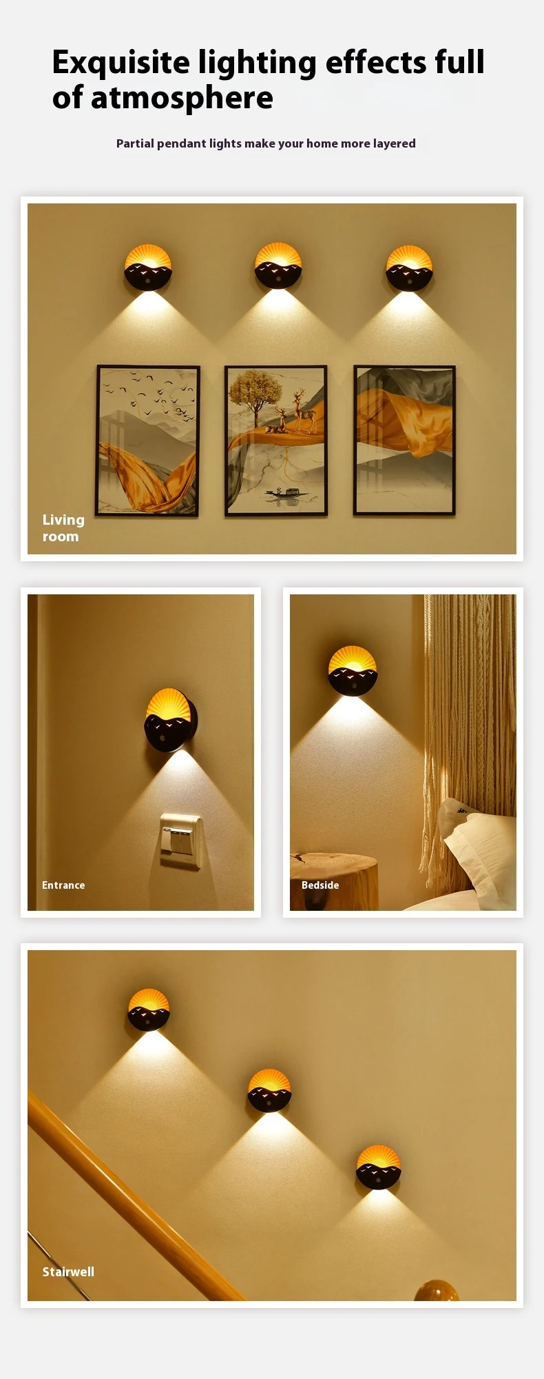 Title 4, Remote Control Small Night Lamp Wireless Spotli...