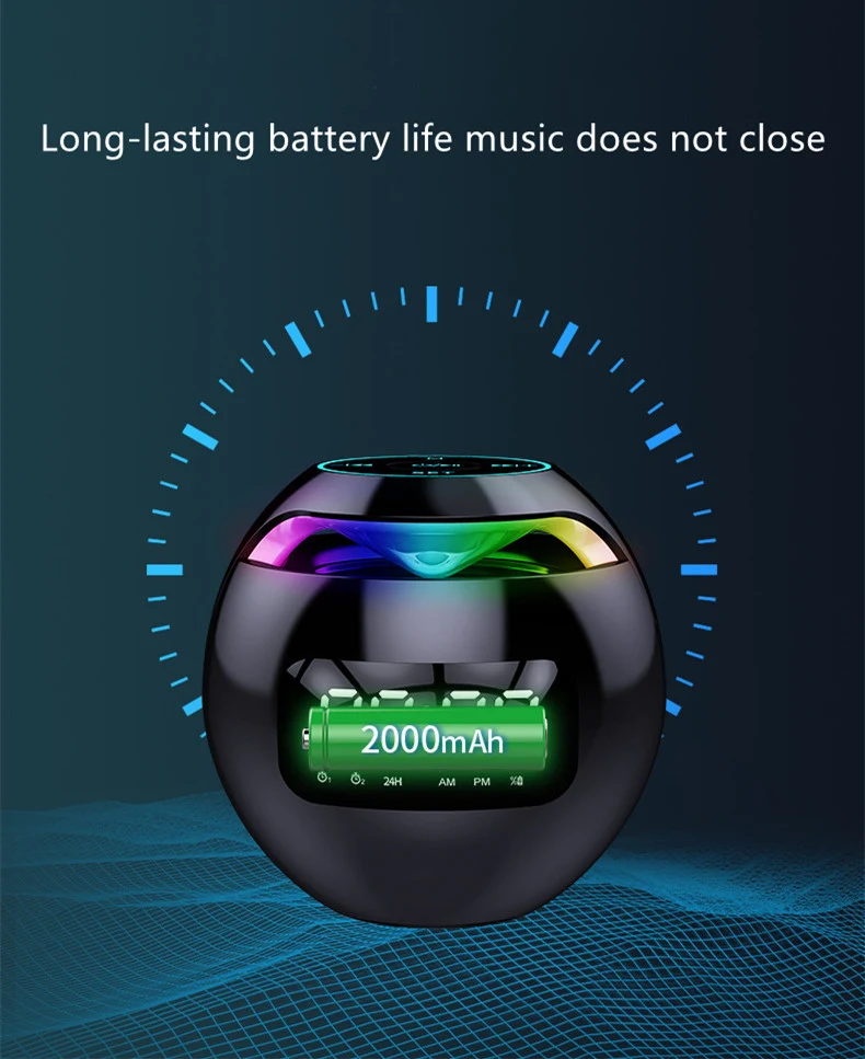 Title 3, Home Clock Subwoofer Pequeno Caixa de Som Bluet...