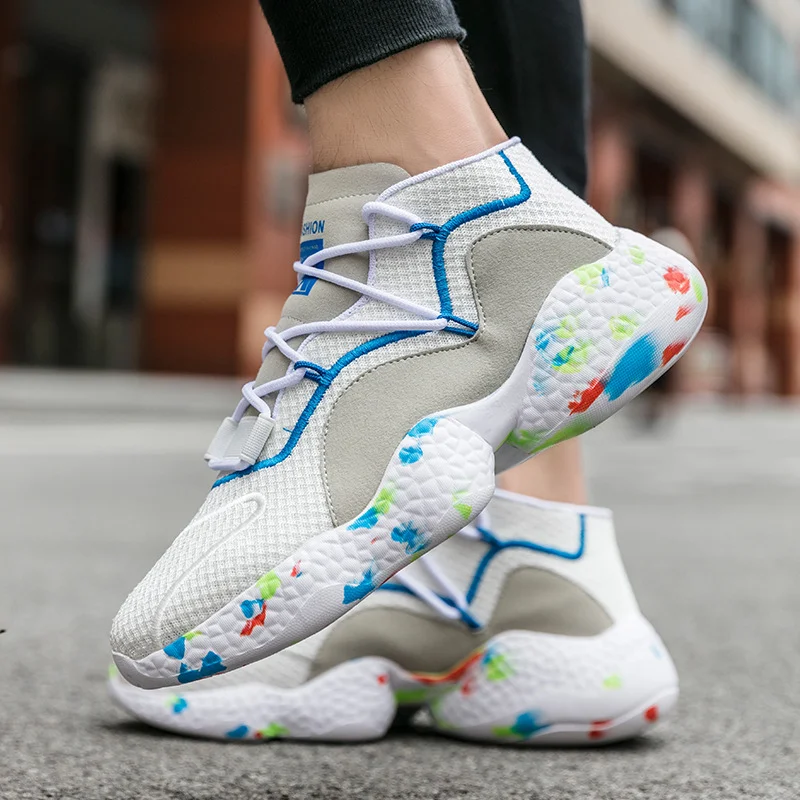 Zapatillas de deporte ligeras y cálidas para invierno con calcetín de terciopelo y tejido de punto. Ideal para deportes y ocio para parejas. — foto 3
