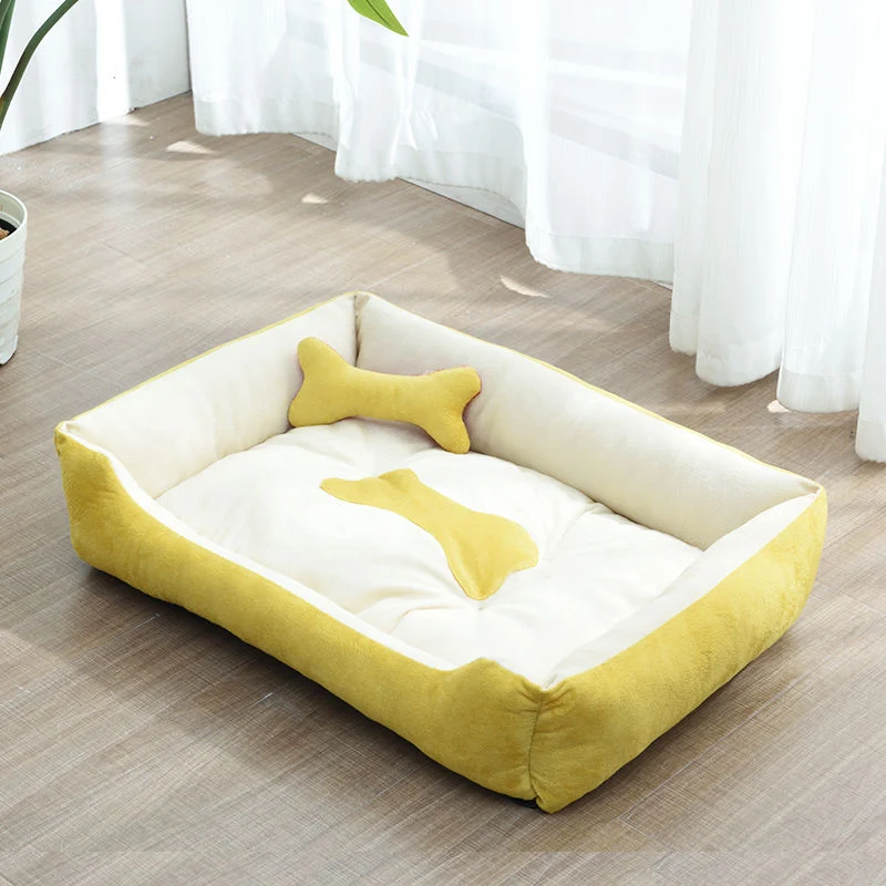 Title 17, Teddy Kennel Dog Bed for Golden Retrievers Four...