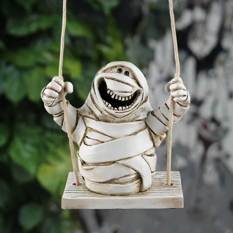 Mummy Tree Swing Pendant Outdoor Garden Tree Hanging Ornaments. Enjoy a unique swing and beautiful decoration for your o — photo 6