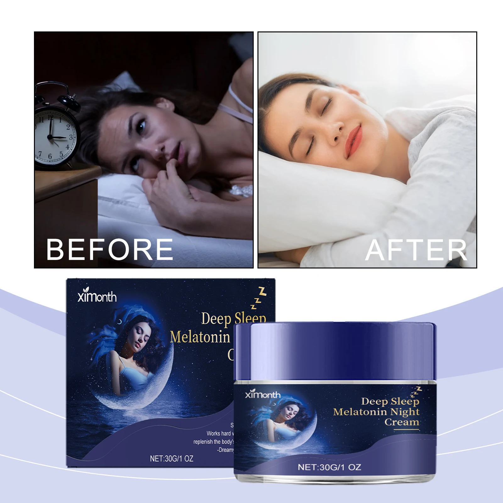 Creme noturno Care At Night para aliviar desconfortos do sono. Desfrute de uma pele calma e um sono reparador a cada noite com esta fórmula especial. — foto 2