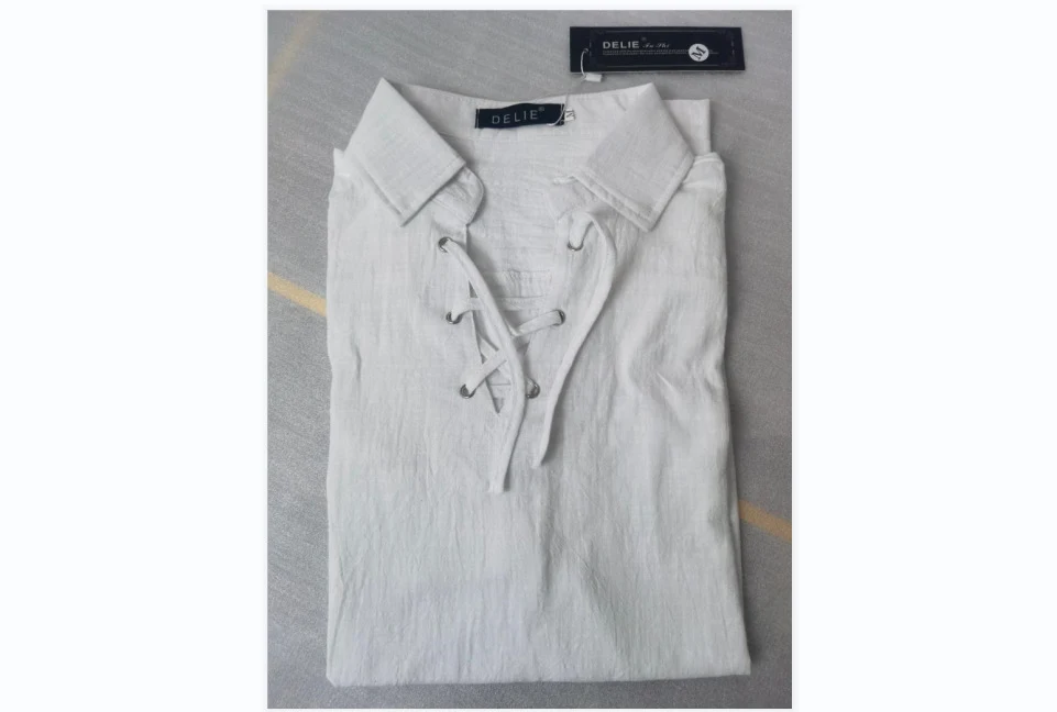Camisa masculina de linho e algodão com manga curta, casual e moderna com gola lapela, ideal para um visual estiloso e confortável. — foto 4