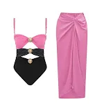 Y332 Pink Black Suit