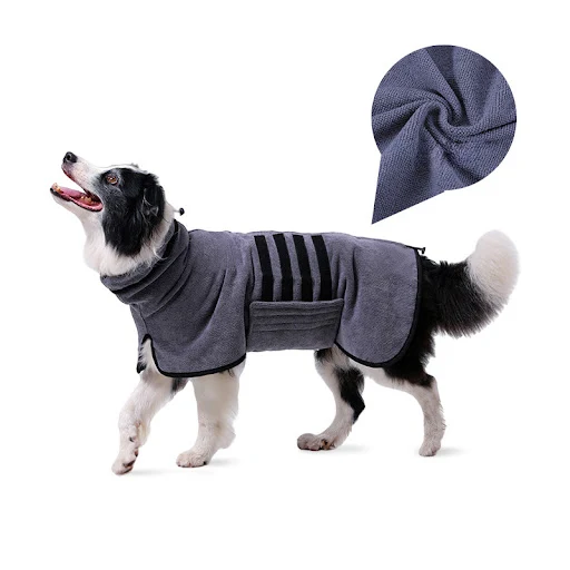 Title 4, Dog Bathrobe Pet Towel Drying Clothes Adjustabl...