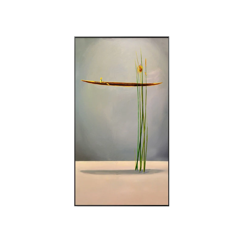 Title 10, Poster de tela Golden Boat, pintura abstrata de...