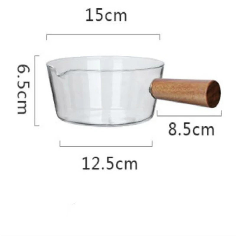Title 2, Side Handle Transparent Household Glass Pot for...