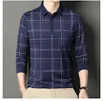 Herbst Herren Langarm T-Shirt Casual Gestreiftes Polohemd Bequem und Vielseitig Perfekt für Lässige Outfits und Angenehmen Tragekomfort — foto 1
