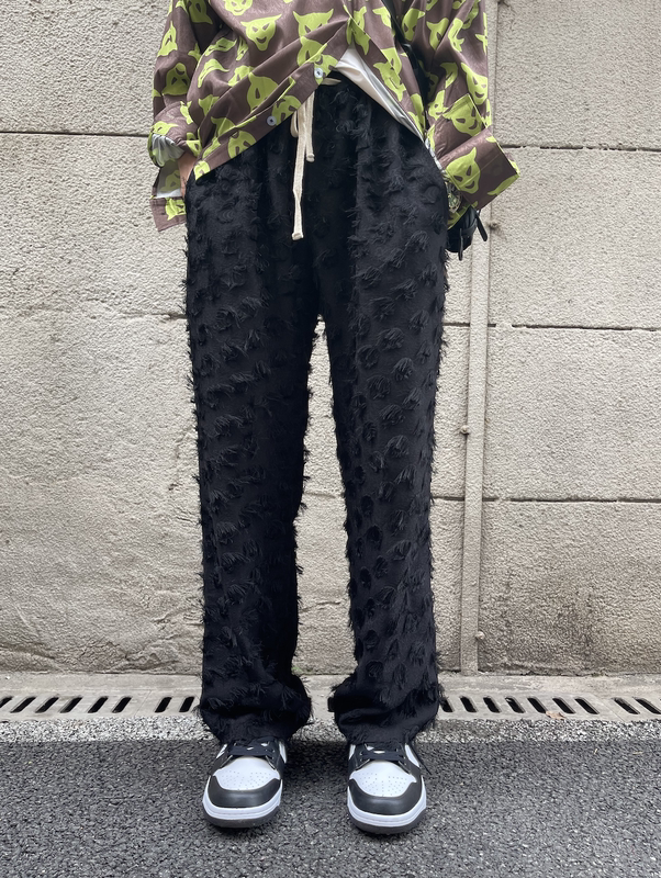Men's Loose Fit Sports Trousers with Elastic Waist, Hairy Texture, Straight Leg, Perfect for Popular Sports and Casual W — photo 2