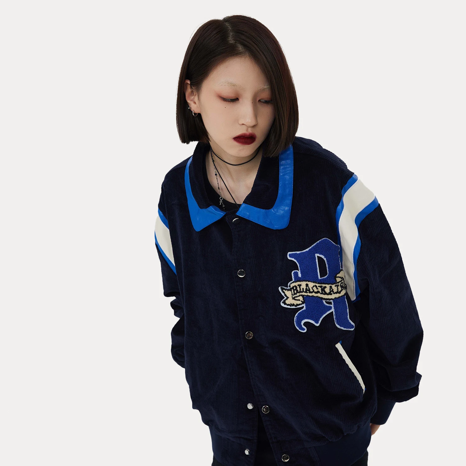 Title 1, Retro Corduroy Jacket Baseball Jersey style. A ...