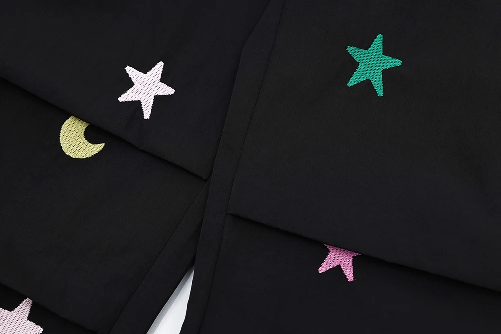Men's Star Moon Embroidered Straight Casual Pants. Comfortable everyday wear with a stylish design. Perfect for a relaxe — photo 21