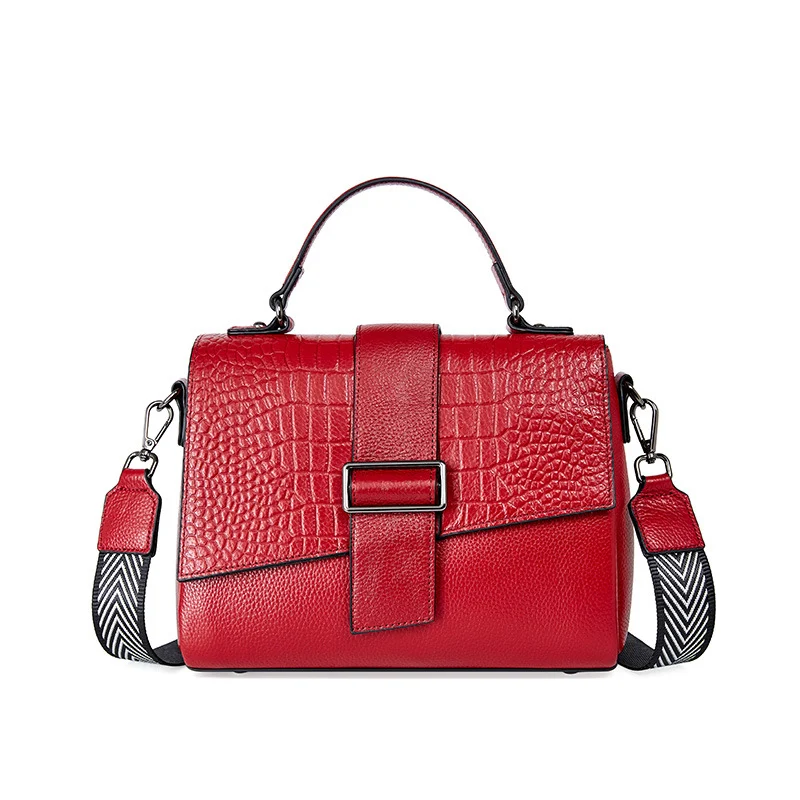 Title 7, Ribbon Messenger Bag Top Layer Cowhide Womens Bag