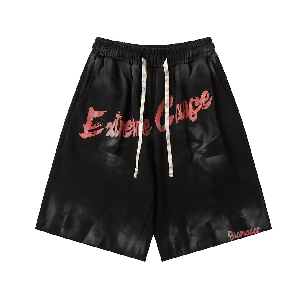 Men's Tie-dyed Letter Shorts, Niche Design. Comfortable and stylish shorts for a unique and eye-catching modern look. — photo 8