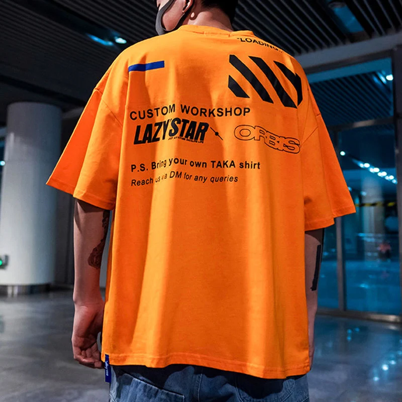 Loose Five-point Sleeve Hip-hop Couple Short-sleeved T-shirt for comfortable, stylish, and casual urban wear. Perfect fo — photo 4