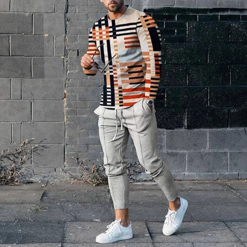 Spring New Sports Casual Suit 3D Printed T-shirt Trousers, Comfortable and Stylish Outfit, Perfect for Sport and Everyda — photo 20