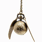 Colar Snitch Harry Potter Relógio de Bolso Quidditch Retrô Flip Esférico Enfeite Um presente mágico e elegante para fãs da saga. — foto 1
