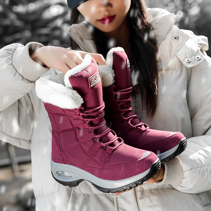 High-top plus velvet non-slip wear-resistant snow boots. Stay warm, safe and stylish this winter with these durable, com — photo 3