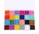 Miçangas de Arroz de Vidro Boho 24 Grades Para Artesanato Caixa Organizada Crie suas joias únicas com estas miçangas coloridas e variadas. — foto 10