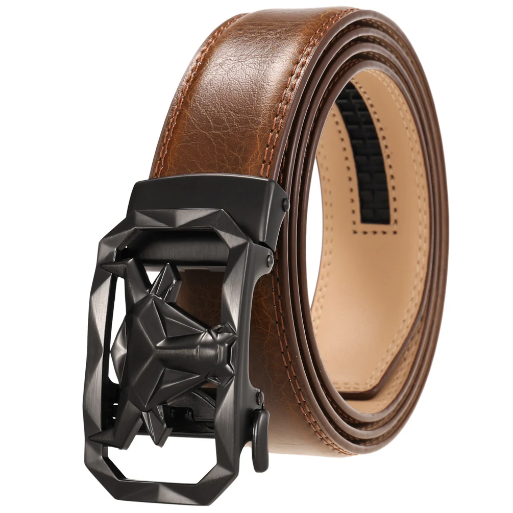 Men's Leather Belt with Alloy Automatic Buckle, providing a secure and stylish fit for everyday wear and a polished, mod — photo 21