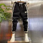 Men's Fall Winter Fleece-Lined Track Pants. Warm and comfortable for cold weather. Perfect for workouts, lounging, or ev — photo 8