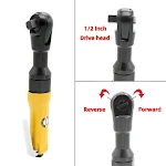 90 Degree L-shaped Pneumatic Ratchet Wrench for Tight Spaces. Right angle design, ergonomic grip and powerful performanc — photo 6
