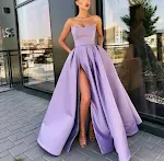 Women's Tube Top Split Long Banquet Evening Dress — photo 6