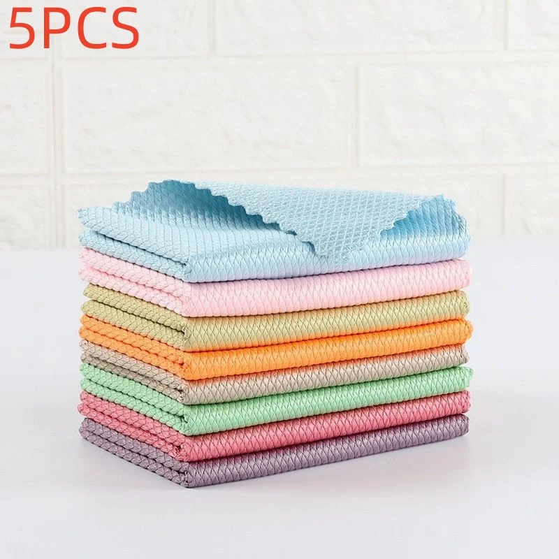 Pano de limpeza de vidro com escamas de peixe, sem costuras, para cozinha, absorvente e eficaz, limpeza impecável! — foto 7