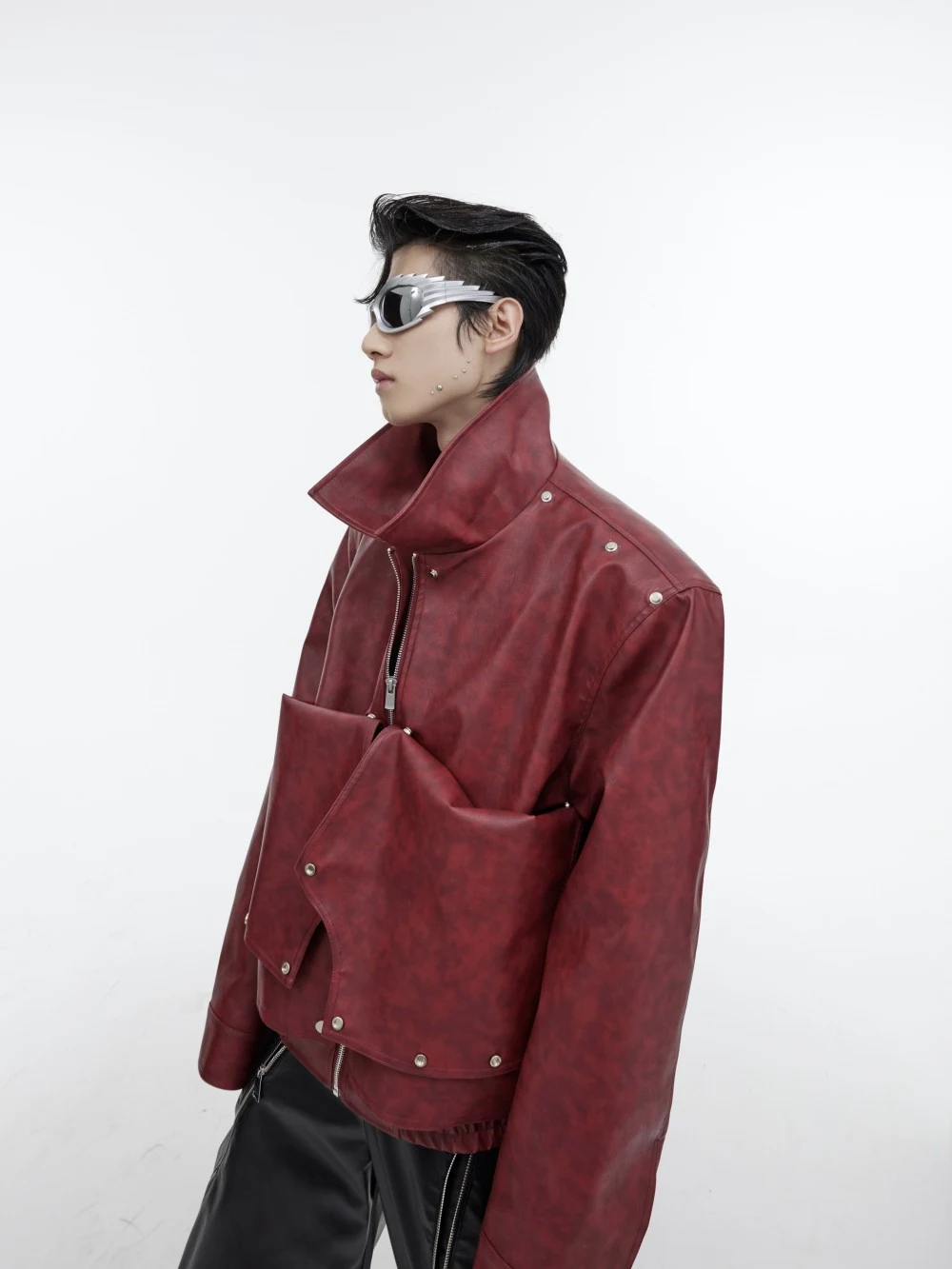 Title 6, Deconstructing Tie Dyed Red Leather Clothes For...