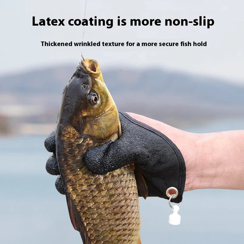 Luvas de pesca marítima impermeáveis e resistentes a perfurações, para pegar e capturar peixes com iscas e equipamentos — foto 3