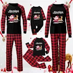 Pigiama Natalizio Famiglia Completo Abbigliamento da Casa Genitori e Figli Tuta Comoda e Calda Perfetta per Festeggiare il Natale Insieme — foto 9
