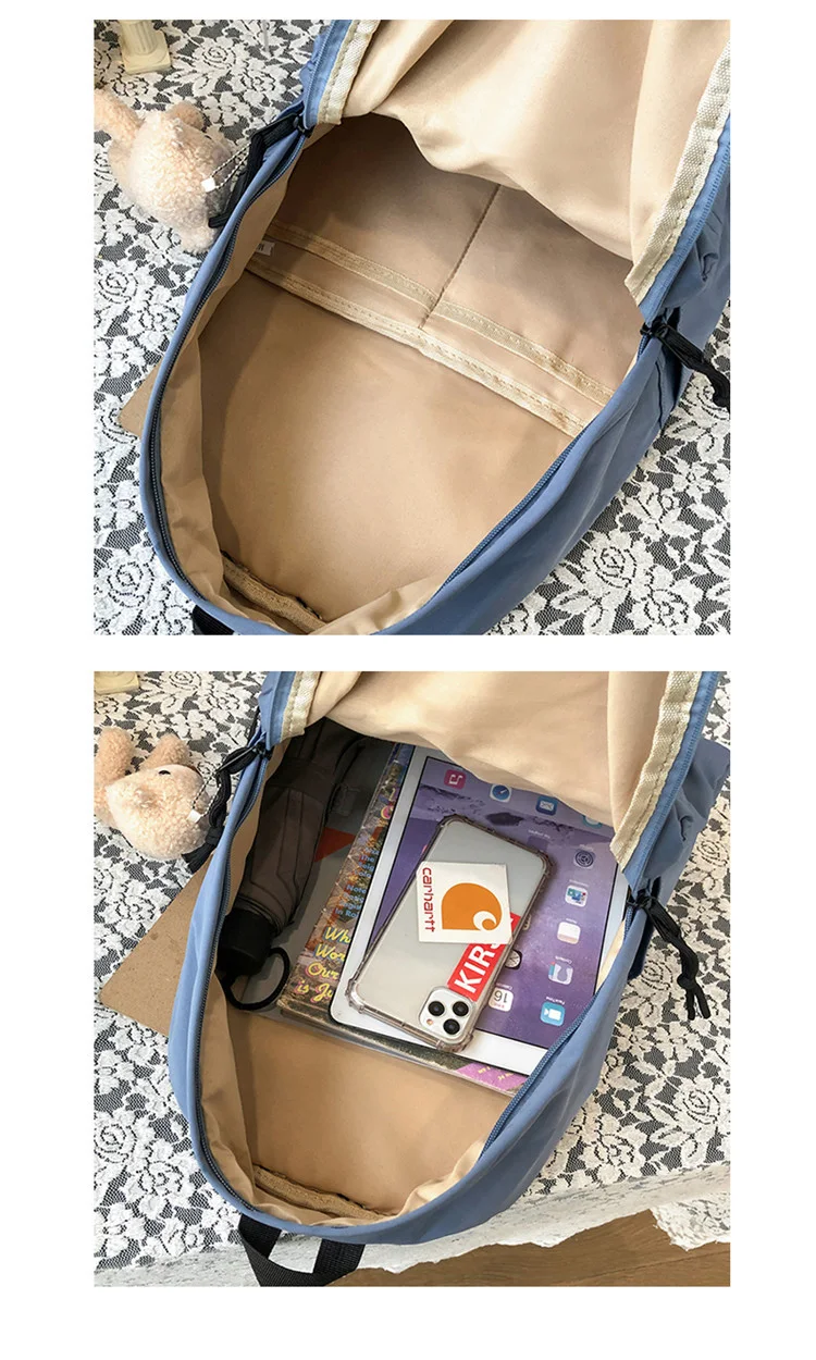 Title 13, Mochila de lona Mori, estilo simples para escol...