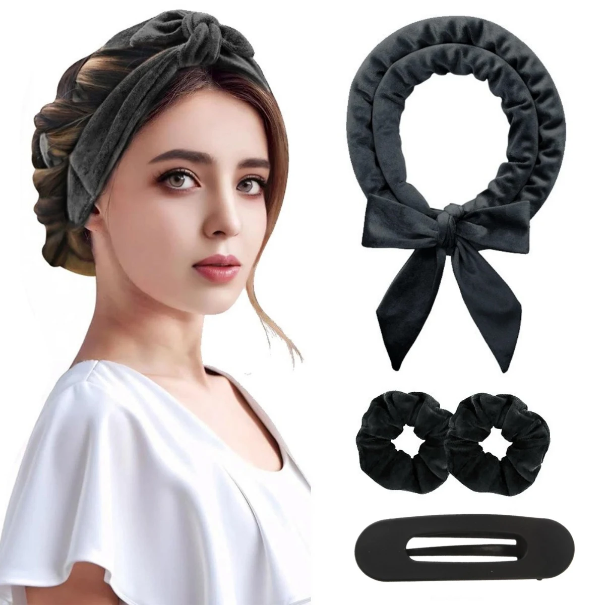 Modelador de cachos com faixa para dormir, ondas grandes sem calor. Durma e acorde com cachos perfeitos, sem danificar o cabelo. — foto 2