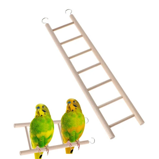 Wooden Ladder Swing Scratcher Climbing Ladder Hamsters Parrot Toys Pet Supplies — photo 4