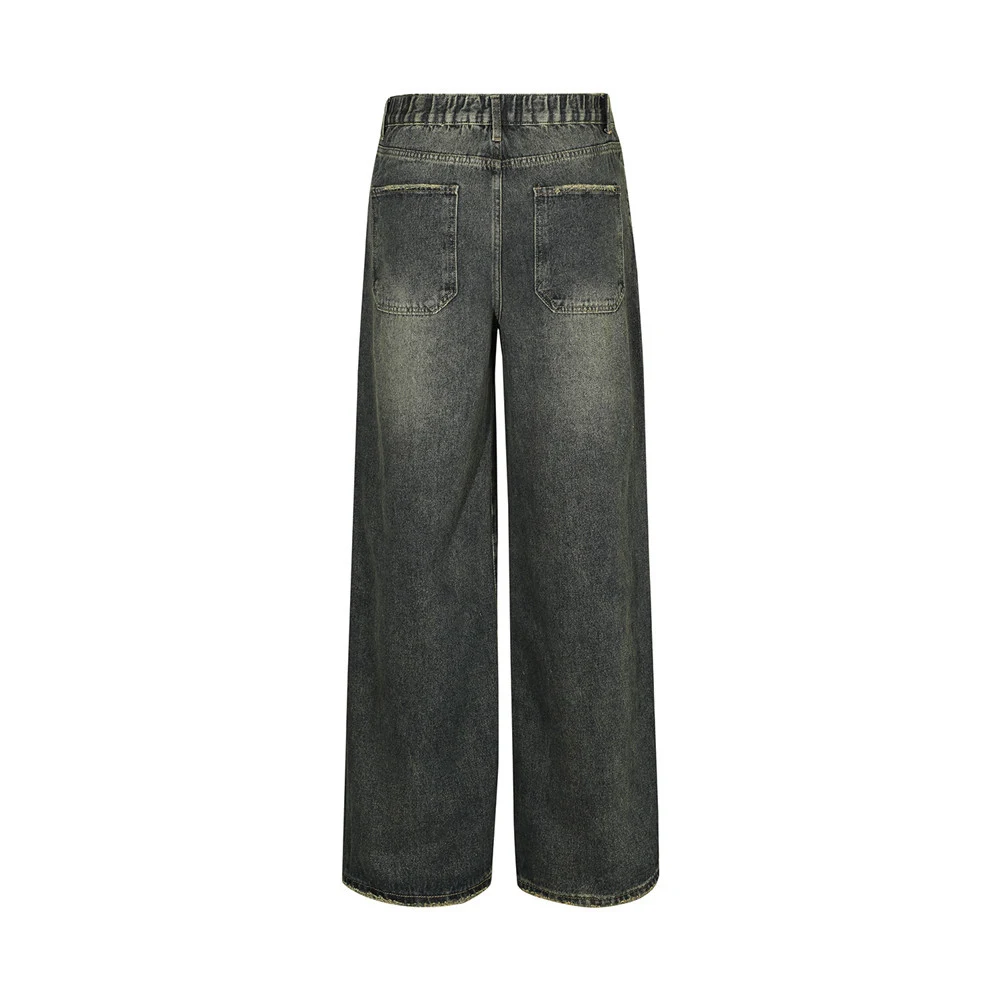 Title 6, Heren straight-leg jeans met wassing, comfortab...