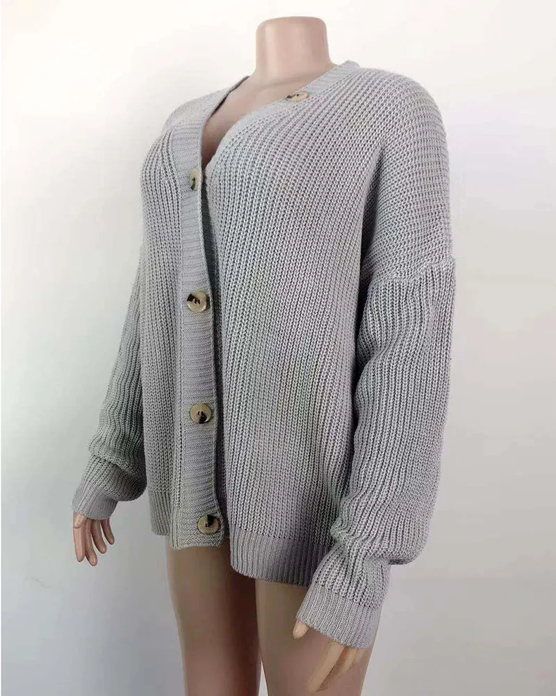 Cardigan a un solo bottone da donna, versatile ed elegante, ideale per l'uso quotidiano, facile da abbinare per completare ogni outfit. — foto 27