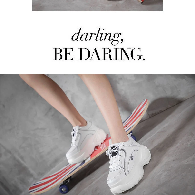 Title 3, Womens thick soled sneakers Harajuku retro sty...