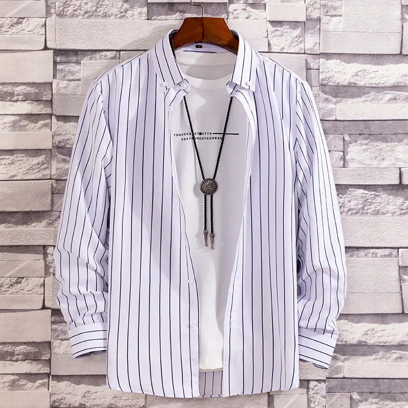 Title 5, Mens Casual Printed Long-sleeved Shirt in Peac...