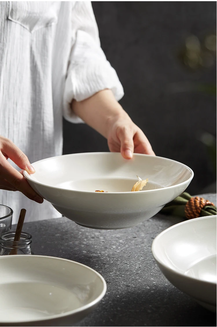 Title 16, Deep Soup Household Noodle Ceramic Soup Large B...