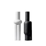 Black and white matte special-shaped ceramic vase creative frosted soft decoration. Enhance your home decor with this el — photo 4