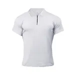 Camiseta Polo Fitness Manga Curta Summer Lapels, ideal para esportes e academia. Conforto e estilo para seus treinos de verão, tecido respirável. — foto 9