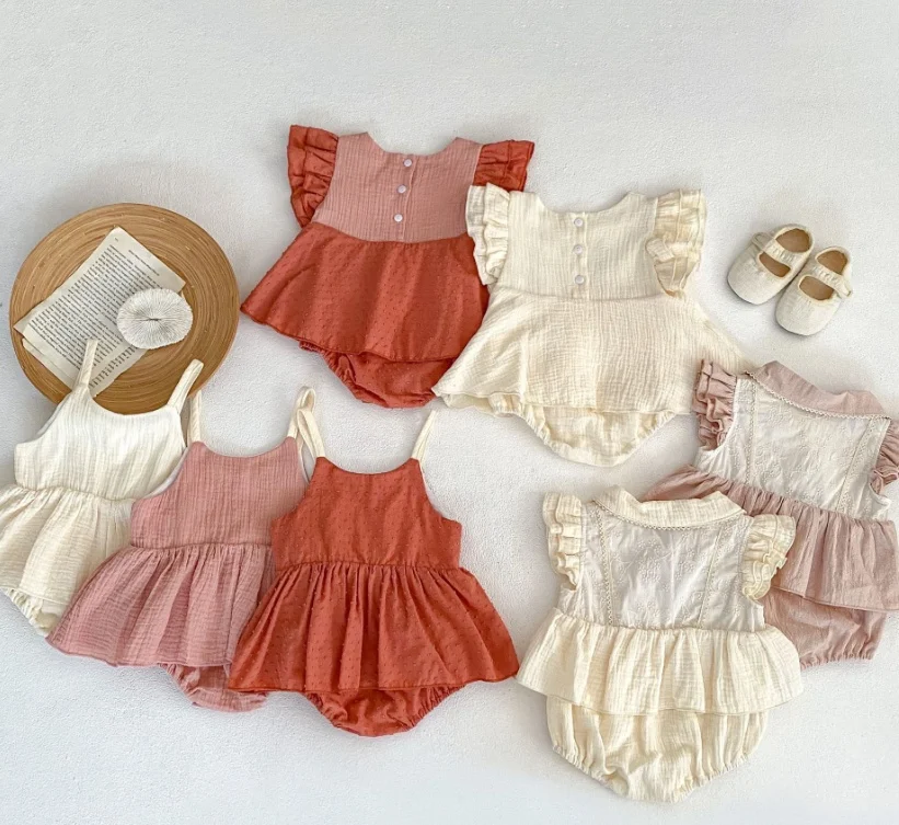 Macacão Romper Jumpsuit Triângulo Personalizado Princesa Sling Saia Bordada Conforto e Estilo para Sua Princesa — foto 1