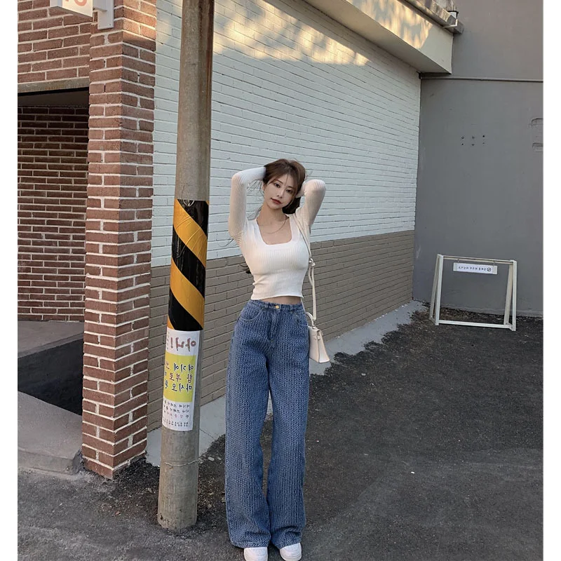 Jeans rectos de cintura alta para mujer — foto 2