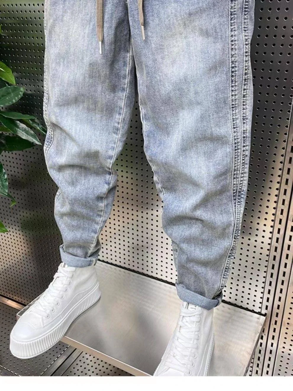 Title 7, Summer Retro Washed Jeans for Men | Comfortable...